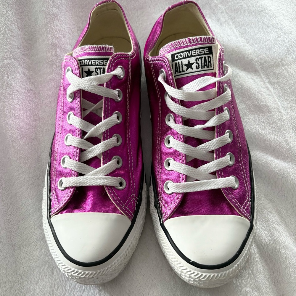 Converse All-Star Dark Pink Metallic Sneakers